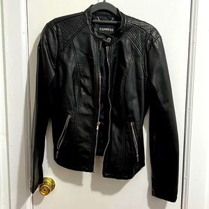 EXPRESS Leather Jacket - Black